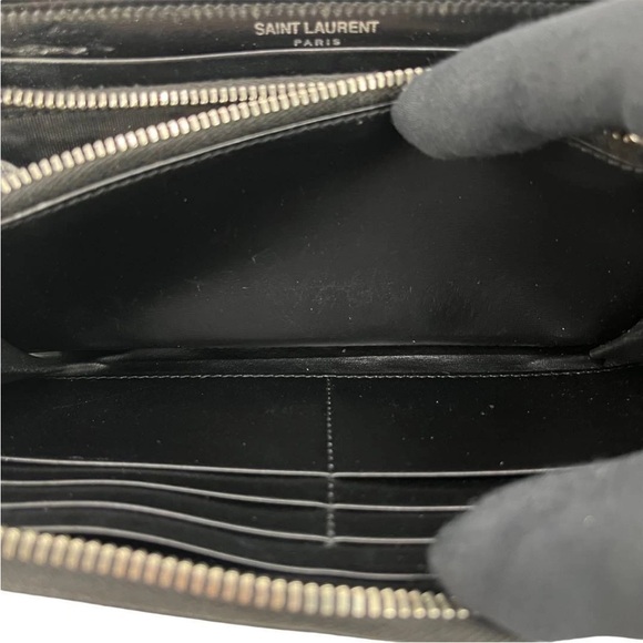 Saint Laurent Black Zipper Wallet - Picture 12 of 13